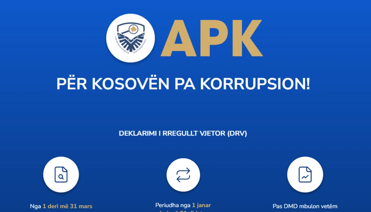 APK rikujton zyrtarët për deklarimin e pasurisë, afati mbyllet më 31 mars