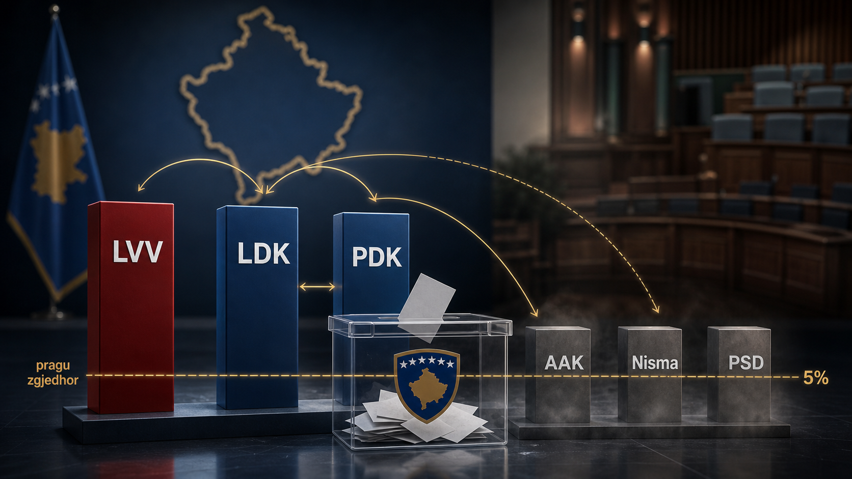 Tri parti në rrezik të pragut, Salihaj analizon skenarët zgjedhorë dhe koalicionet e mundshme