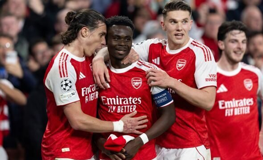 Shkëlqyen Declan Rice  David Raya e Bukayo Saka