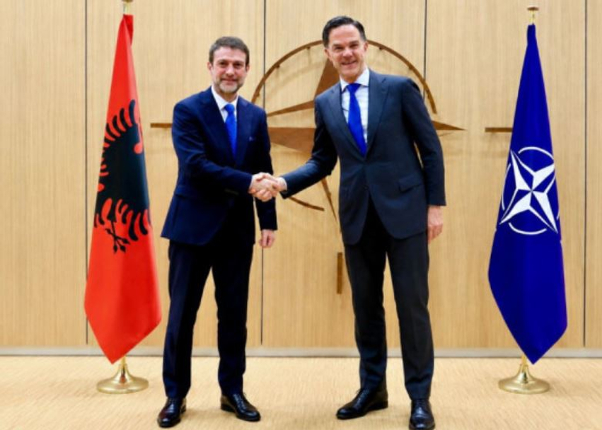 Ministri Hoxha takim me Rutte  NATO më e rëndësishme se kurrë  Shqipëria aleate e besueshme  përmendet Kosova
