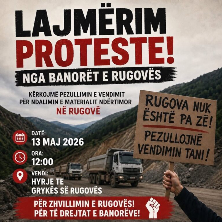 Vendimi për ndalimin e ndërtimeve  nesër protestojnë banorët e Rugovës