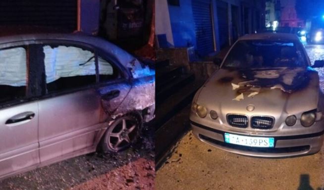 Digjen 3 makina pranë Postës Shqiptare në Tiranë, kamerat e sigurisë…