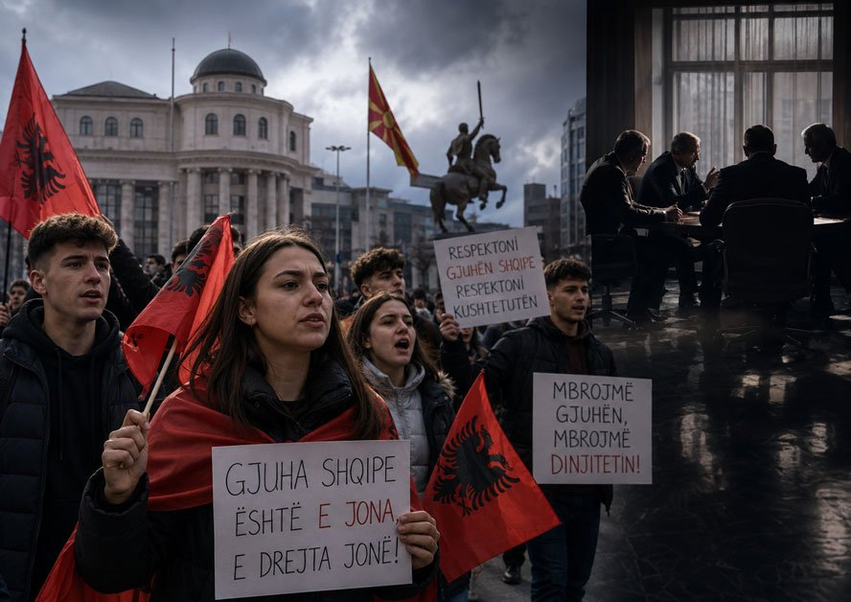 Heshtja e Tiranës për protestat në Shkup  Me studentët shqiptarë apo me marrëveshjet politike 