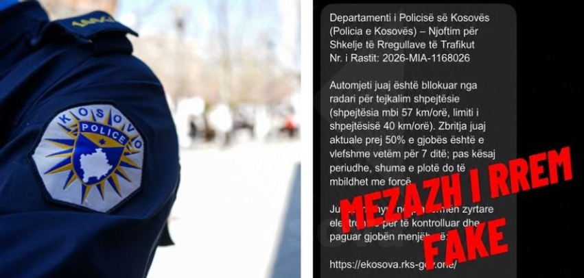 SMS mashtruese në emër të Policisë së Kosovës  qytetarëve u kërkohet kujdes