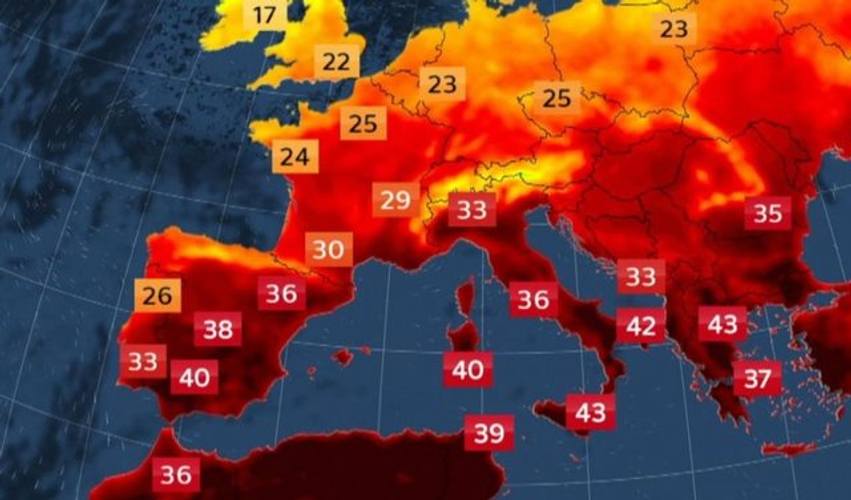 Europa nën një  kupolë nxehtësie   paralajmërohen temperatura rekord