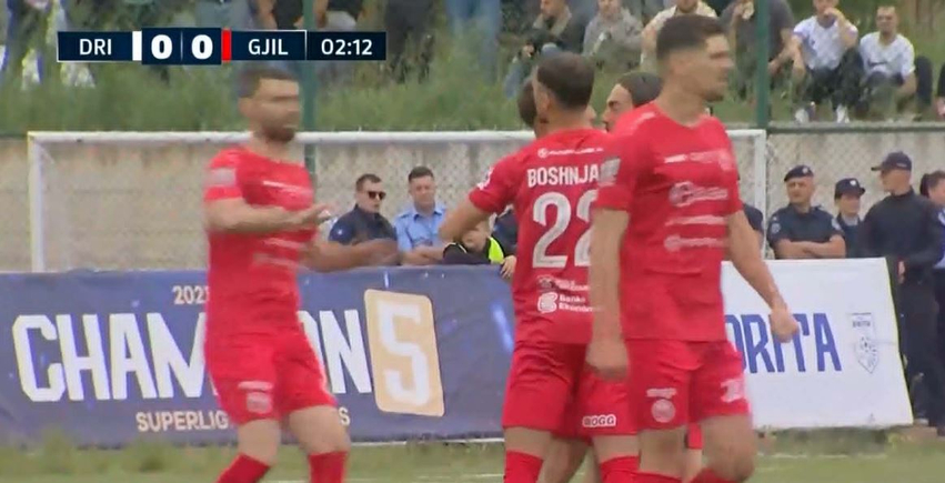 Gol i shpejt në derbi  Gjilani në epërsi ndaj Dritës