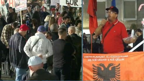Protesta e 127-të në Tiranë, protestuesi: Përse nuk shqyrtohen pronat e deputetëve të Shqipërisë?