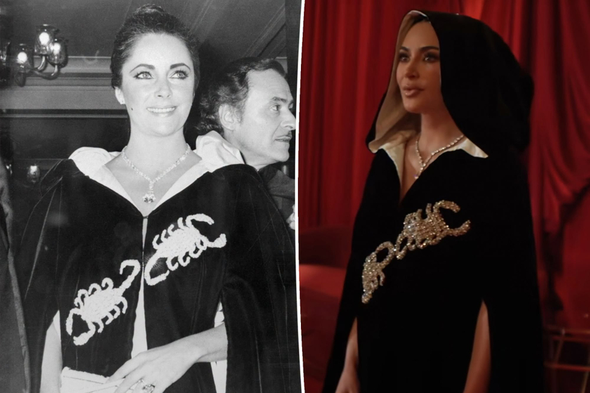 Kim Kardashian mahnit me një pamje të frymëzuar nga Elizabeth Taylor
