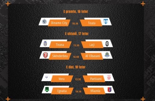 Java e 7-të ndahet në 3 ditë, nis të premten me Dinamo–Teuta
