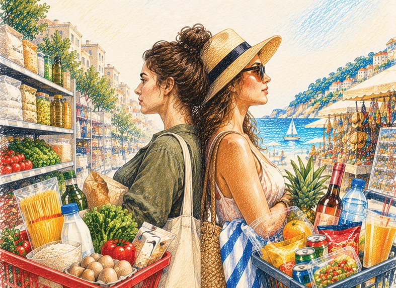 Dy anët e konsumit, shqiptarët dominojnë me makarona e oriz, turistët me ushqime të gatshme e alkool