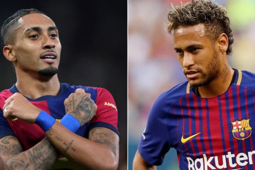 Raphinha barazon paraqitjet për Barcelonën me Neymar