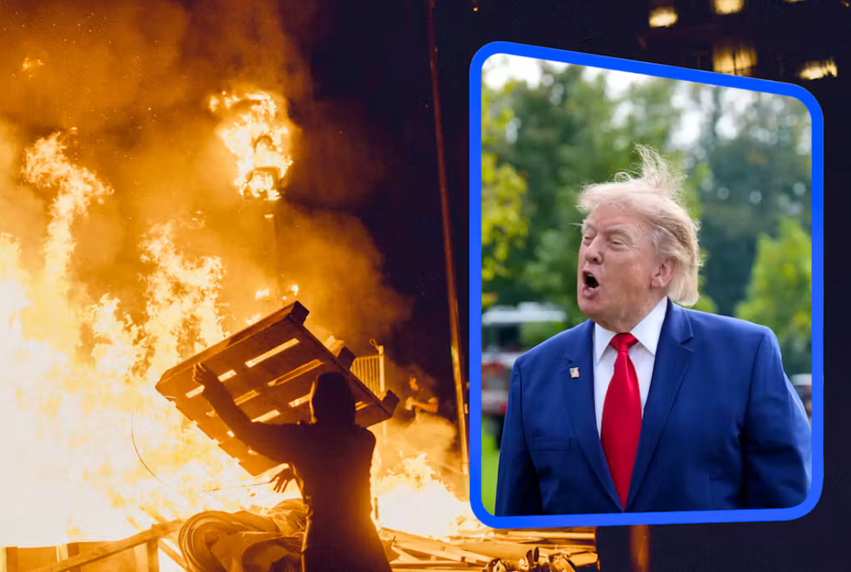Trump   Franca po digjet  Mbyllni kufijtë  