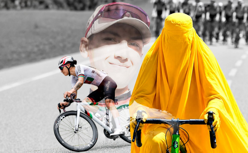Çiklistja që hoqi burkan për të pedaluar si djalë