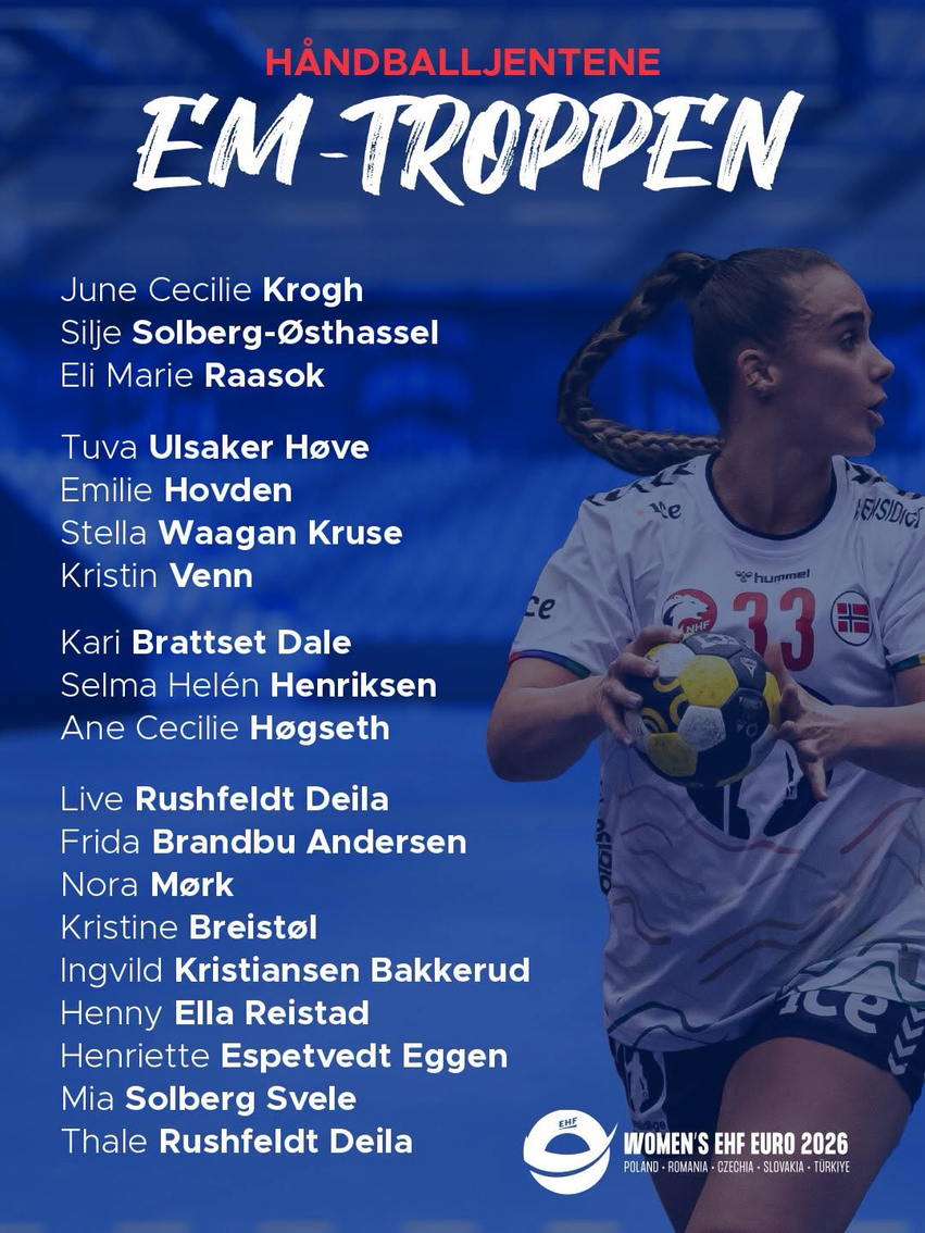 Norvegjia publikon listën për Kampionatin Evropian