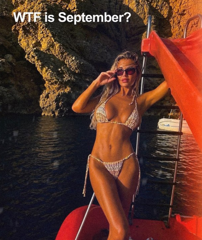 Christine McGuinness shijon pushimet me bikini, largohet nga shiu i Londrës