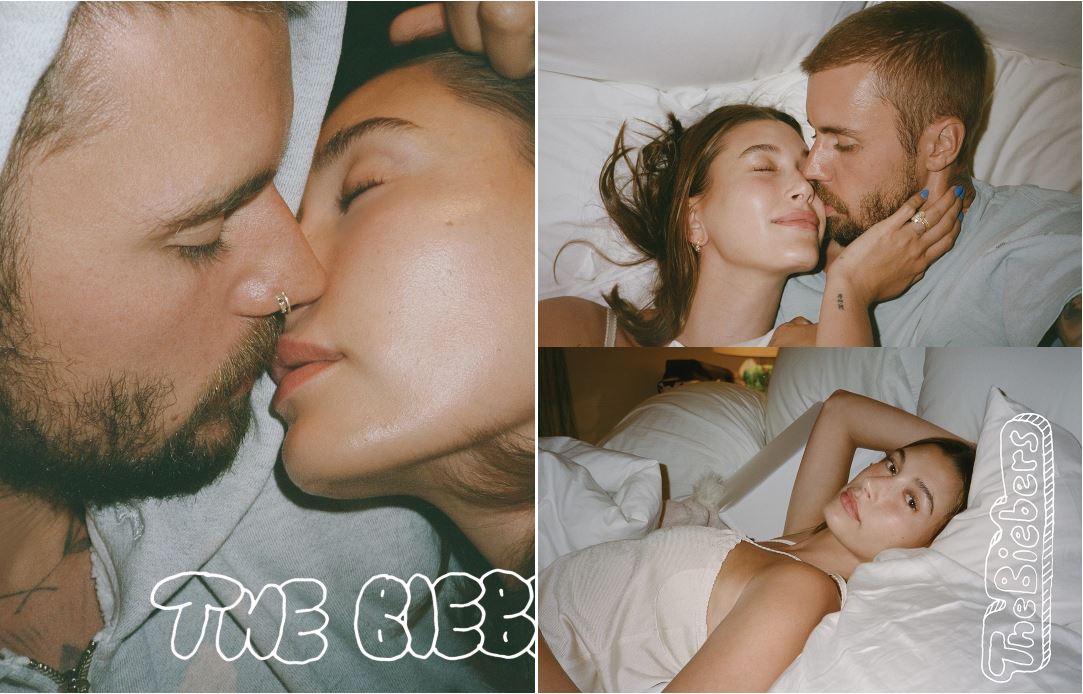 Puthje dhe momente të afërta në shtrat, Justin dhe Hailey Bieber tërheqin vëmendjen me fotosesionin e ri