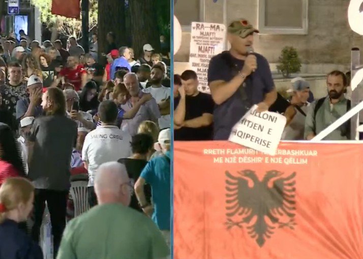 “Të arrestohet Belinda Balluku” – Protestuesi: Tre herë janë dhënë fonde për hekurudhën Tiranë-Durrës, por ende s’ka përfunduar!