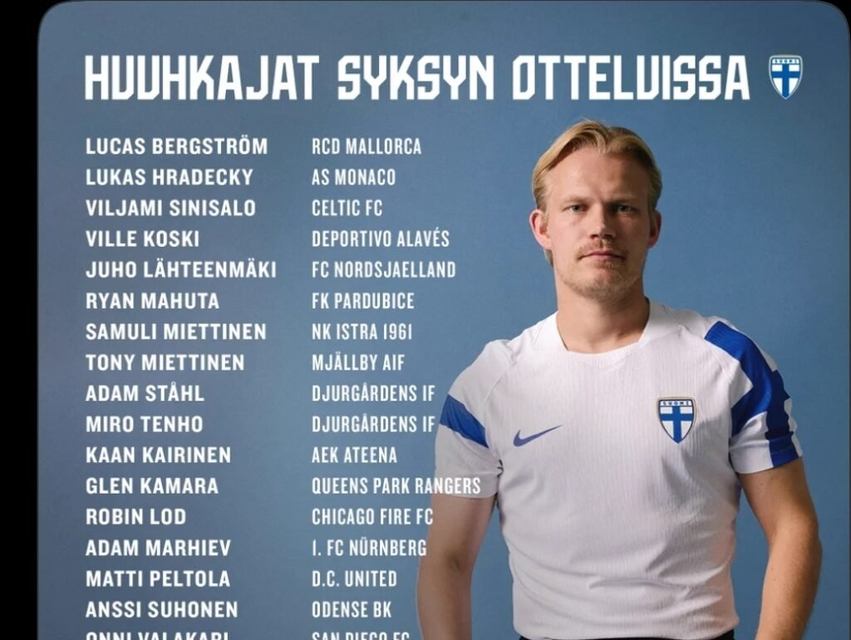 Finlanda publikon listën  ja lojtarët që priten ndaj Shqipërisë