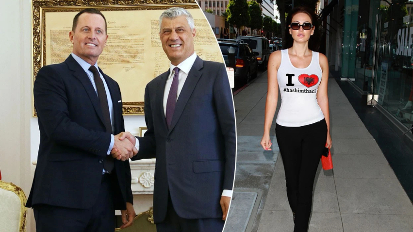 Pas vendimit të Hagës  Richard Grenell shpërndan foton e Bleona Qeretit me bluzën  I love Hashim Thaçi 